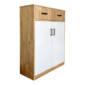 Meuble à chaussures minimaliste à 4 niveaux en bois naturel KG68065, convertible et extensible pour usage domestique - Product Image 2