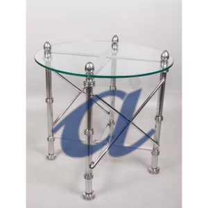 Table basse de qualité assurée avec cadre en métal et dessus en verre Table basse vintage à vendre par les exportateurs - Product Image 2