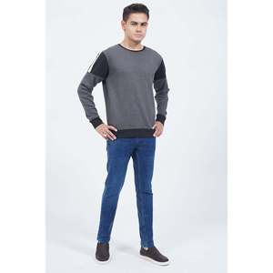 Sweat-shirt à manches longues pour homme DARIEL avec logo personnalisé, col rond, tissu en molleton français, anti-rides, anti-rétrécissement, doublure unie, XXS - Product Image 2