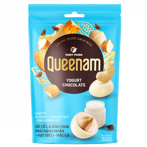 Proveedor Exportador de Chocolate Drageado Personalizado con Etiqueta Privada de Alta Calidad HALAL, Nueces de Almendra, Anacardo y Macadamia Cubiertas de Yogur, 150G - Product Image 1