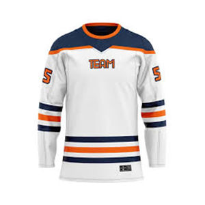 Jersey de Hockey sobre Hielo Unisex de Manga Larga de la Mejor Calidad, Transpirable, 100% Poliéster, Secado Rápido, Antibacteriano, Elástico en Cuatro Direcciones, Personalizable - Product Image 1