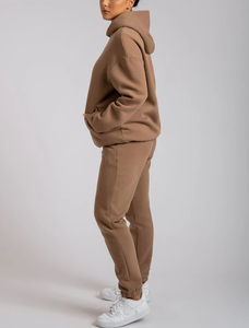 2025 en vrac coton lourd survêtement et jogger ensemble logo personnalisé hommes deux pièces ensemble velours polaire coton survêtement ensemble pour hommes - Product Image 6