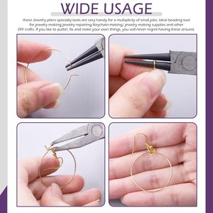 Juego de 8 alicates de joyería de acero inoxidable de 4,5 pulgadas (cortadores de alambre de prensado de punta de aguja)-Calidad ligera reutilizable de grado A + - Product Image 6