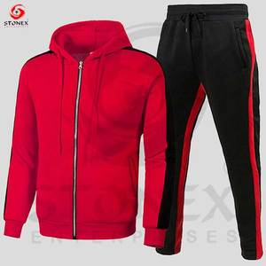 Ensemble de survêtement pour homme en coton tissé 100% pour l'hiver, ensemble de fitness avec logo personnalisé, tenue de jogging, course à pied, service OEM - Product Image 2