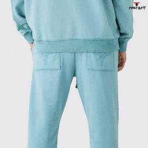 100% coton coupe ajustée décontracté taille moyenne Style avec couleur unie léger haute qualité lavé à l'acide saison d'été pantalons pour hommes - Product Image 5