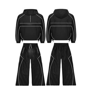 2025 Custom <b>Men</b> Sets Two Piece Custom Windbreaker <b>Shorts</b> and Jackets Tracksuit Reflective Nylon Two Piece Windbreaker Sets - Product Image 1