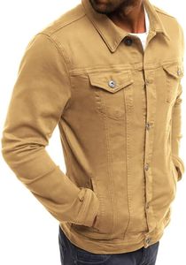 Top Bán 100% Cotton Người Đàn Ông Của Giản Dị Denim Áo Khoác Chất Lượng Cao Dài Tay Áo Nút Lên Denim Áo Cho Nam Giới Thời Trang Đường Phố Phong Cách - Product Image 3