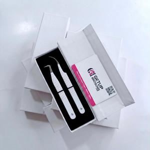 Vente en gros de pinces à extensions de cils GETUP BROSONS IMPEX, revêtement en poudre blanche, acier inoxydable, logo personnalisé, instrument de beauté - Product Image 6