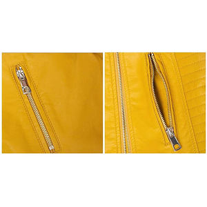 แจ็กเก็ตหนังแท้สำหรับผู้หญิงระบายอากาศได้ดีกันน้ำกันลมกำหนดสี/ขนาดได้ - Product Image 2