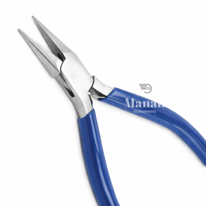 Alicates de punta de cadena de 5 pulgadas de alta calidad, de acero inoxidable, tamaño personalizable, herramienta de mandíbula lisa de precisión para envolver alambres y proyectos de bricolaje. - Product Image 4