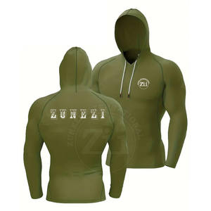 Sweat-shirts de compression pour hommes de haute qualité, dernier design, grande taille, respirants, légers, en spandex/polyester, manches longues - Product Image 2