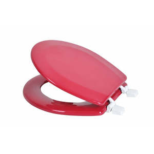 Sedile WC Rotondo in Legno Monopezzo J&V Textiles con Bordo Smussato, Set Portatile in Plastica con Incisione Personalizzata per Bagni - Product Image 4