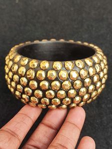 กำไลไม้หนาแบบวินเทจสร้อยข้อมือคลาสสิกกำไลข้อมือเรซินขนาดกำหนดเองเครื่องประดับอินเดีย - Product Image 2