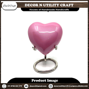 Urnas de metal para cenizas humanas Urnas de cremación decorativas personalizadas Urnas en forma de corazón hechas a mano para cenizas de mascotas a la venta - Product Image 2