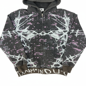 High Quality Custom Logo spider Printed Heavy cotton fleece Men's Drawstring Pullover Oversized <b>Hoodie</b> 400gsm comfortable - Product Image 4