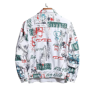 2025 Casual Premium Canvas <b>Thin</b> Denim <b>Jacket</b> Stand Collar Front Logo Custom Embroidery for <b>Men</b> High Street Style High Quality - Product Image 2