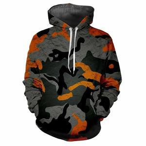 Sudadera con capucha de algodón personalizada unisex de peso pesado con cremallera sudadera de diseño de camuflaje sólido para hombre ropa de invierno con logotipo personalizable - Product Image 2
