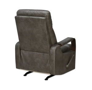 โซฟาแบบปรับเอนได้ทำจากไม้ที่นั่งเดี่ยวสไตล์โมเดิร์นสีเทาพร้อมกรอบไม้อเนกประสงค์ - Product Image 5