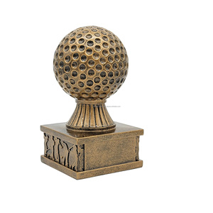 ลูกกอล์ฟสีทอง6นิ้วที่น่าทึ่งถ้วยรางวัลแท่นแอ็คชั่นปรับแต่งได้รางวัลโลหะหล่อขึ้นรูปเพื่อฉลองชัยชนะในการเล่นกีฬา - Product Image 1