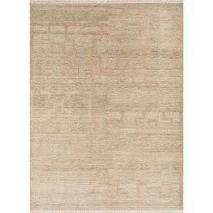 พรมขนสัตว์ถักมือขนาดใหญ่ AKWL-1448 สีเทียมเบจและสีน้ำตาล ลายเรขาคณิต สำหรับตกแต่งห้องนั่งเล่นวัยรุ่น - Product Image 1