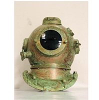 Casque de plongée en métal, casque militaire marin, modèle réplique, finition chromée originale, table, bureau, maison, bureau