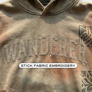 Sudadera con Capucha de Alta Calidad 100% Algodón para Hombre, Corte Holgado, Estampado Otoñal, Mangas Largas, Bordado con Pedrería, Última Moda, Logotipo Personalizado - Product Image 2