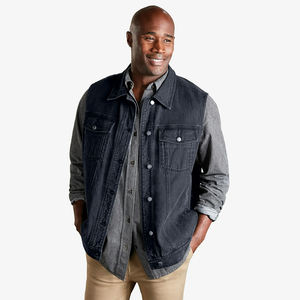 Streetwear Men's Sleeveless Denim <b>Vest</b> <b>Black</b> Color for Free Horn Button Slim Fit Turn Down Collar Casual Breathable Winter - Product Image 6