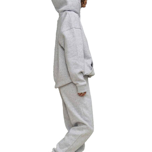 Custom Winter Fleece Women Tracksuits Long Sleeve Oversize Heavyweight Street Wear Women's Tracksuit OEM - Product Image 6