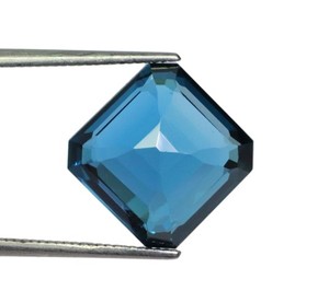 Incroyable Topaze Bleue de Londres Asscher Cut Stone Accorded Natural London Blue Topaz Facetted Gems London Topaz From Brazilian Mines - Product Image 6