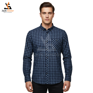 Nueva Camisa de Algodón a Cuadros 2025, Manga Larga, con Botones, para Hombre, Camisa para Verano, Estilo Vintage Clásico Informal - Product Image 1
