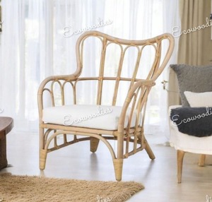 Chaise de café de plage extérieure moderne en osier de rotin de bambou confortable pour les repas de jardin pour les hôtels et les restaurants - Product Image 2