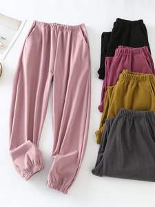 2025 Top Design taille haute jambe large pantalon pour femmes meilleure qualité respirant couleur unie femmes pantalon en bas quantité minimale de commande - Product Image 6