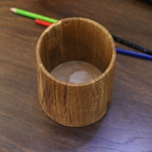 Portalápices de madera hecho a mano, organizador de escritorio hecho a mano, portalápices de madera de Crescent Crafts - Product Image 4