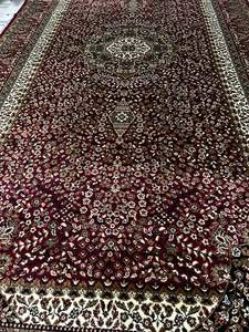 Alfombra de Polipropileno Hecha a Máquina, Ecológica, Resistente a las Manchas, Diseño Clásico de Medallón Persa, Floral Rojo, Duradera para el Hogar - Product Image 5