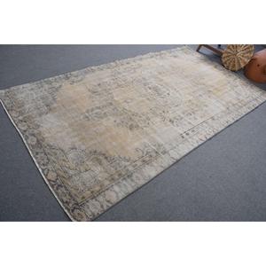 Tapis turc vintage, tapis de 5,3 x 9,4 pieds, grand tapis oriental brun - Product Image 3