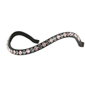 Banda decorativa de cristal multicolor de alta calidad para cejas para caballos Cuero de caballo con efecto ostentoso - Product Image 1