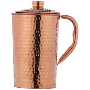Elegante jarra de cobre pulido con mango resistente de diseño clásico y capacidad perfecta para almacenar y servir agua potable - Product Image 1