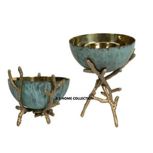 Équipement religieux Support en métal pour fleurs indiennes Bol en métal noir Vaisselle Brûleur d'encens décoratif - Product Image 6