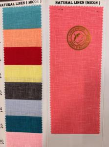 Tela de lino y algodón natural Micon, tejido de 58 ancho con acabado de almidón, material de camisa teñido liso, vestido de peso medio para niños y niñas - Product Image 4