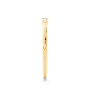Anillo inicial de diamante cultivado en laboratorio de corte Baguette de 2025 quilates, 18K, 14K, U oro sólido, código Morse, letra U, anillo inicial, 0,07 - Product Image 3