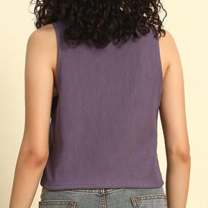 Camiseta sin mangas deportiva suave para correr, transpirable, personalizada, venta al por mayor, camisetas sin mangas para mujer, acepta piezas con logotipo personalizado, cuello redondo - Product Image 2