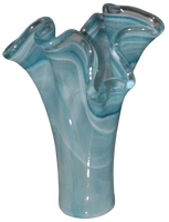 Décoration d'intérieur de luxe Tammaro Home Petalo Teal en verre de Murano, design artisanal italien haut de gamme