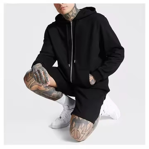 Conjunto de pantalones cortos con capucha de verano de manga larga cómodos de alta calidad, chándales de dos piezas, ropa de calle transpirable para hombres, conjuntos de pantalones cortos con capucha - Product Image 1