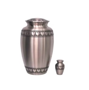 Urnes funéraires en aluminium écologiques de qualité supérieure au design Art Déco attrayant pour cendres humaines – Prix de gros - Product Image 2