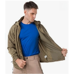 Chaqueta Cortavientos Personalizada de Estilo Simple y Moderno para Hombre, Impermeable, Holgada, Ligera, para Senderismo al Aire Libre, Resistente al Viento - Product Image 4