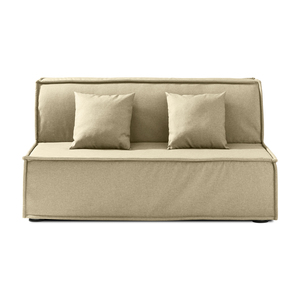 Evergreenweb Modern Steel Frame 2-Seater <b>Sleeper</b> <b>Sofa</b> <b>Bed</b> Italy Made Armless Removable Cover Dining Compatible Living Room - Product Image 2