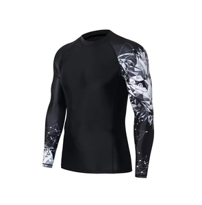 Último Diseño de Rashguard de Compresión para Artes Marciales Mixtas (MMA), Ropa de Combate Personalizada de Manga Larga para Hombre, Venta al por Mayor, Spandex/Nailon de Secado Rápido - Product Image 5