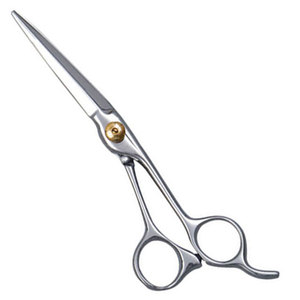 Tijeras profesionales de peluquero de alta calidad con reposapiés fijo, hoja afilada de acero inoxidable para aplicación de cabello - Product Image 1