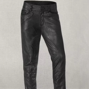 Pantalon en cuir décontracté léger de longueur standard de haute qualité 100% / Pantalon en cuir de qualité supérieure en tissu à séchage rapide - Product Image 1