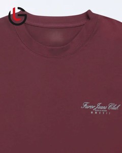 Meilleur été printemps automne marron blanc uni Logo personnalisé nouveau Design hommes T-Shirts 100% coton tissu 180 GSM motif solide - Product Image 2